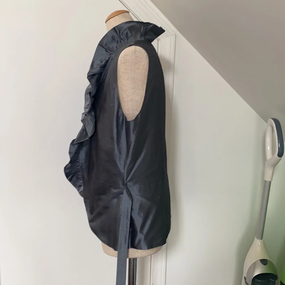 NWT!! Elizabeth Gillett Silk Taffeta Wrap Top - Picture 3 of 8